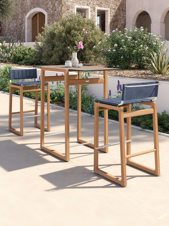 Benton Barhocker Rauchblau fest